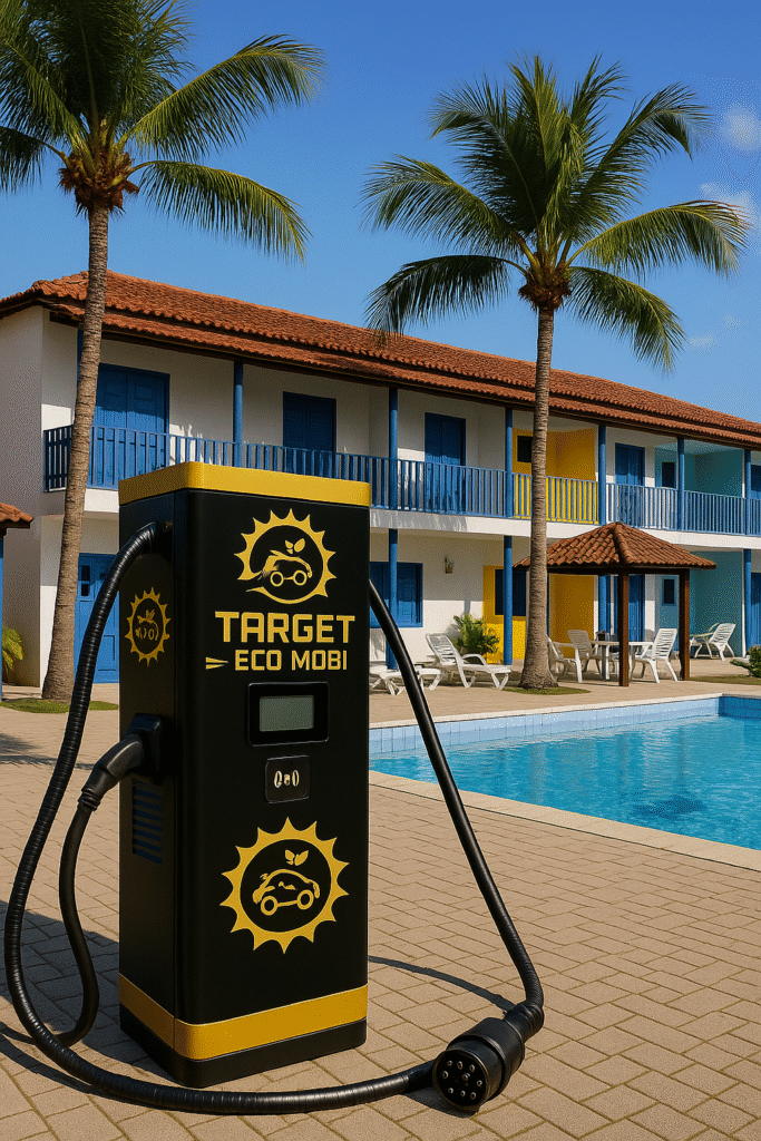 Hotel Caldas Palace fecha parceria para instalar carregador rápido de 40 kW em Caldas do Jorro.